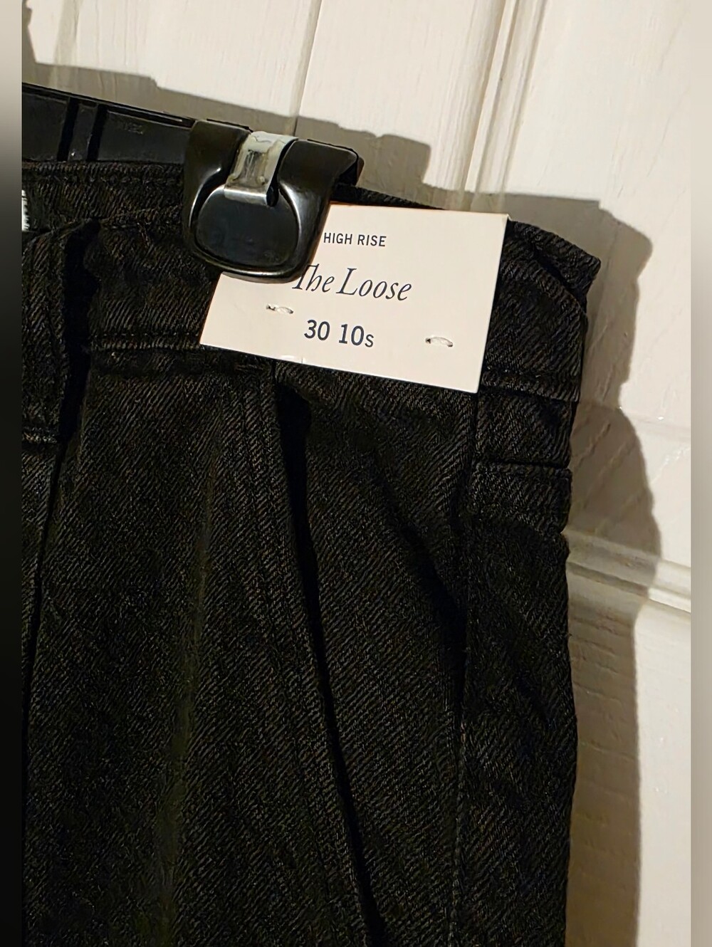 Abercrombie & Fitch Curve Love High Rise Loose Black Denim (With Pleats) 10 NWT